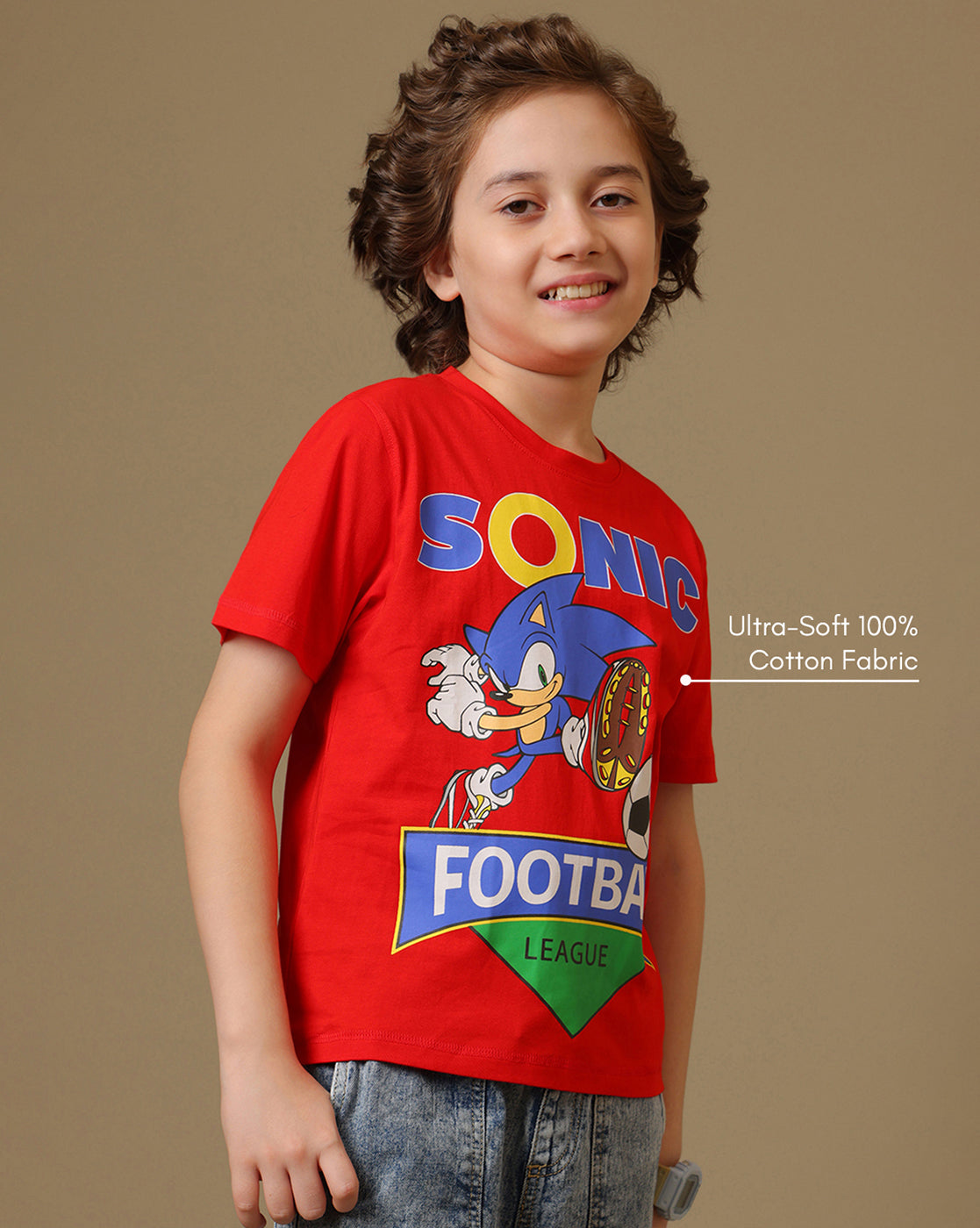 Sonic Modern Printed Regular Fit Tshirt For Boys