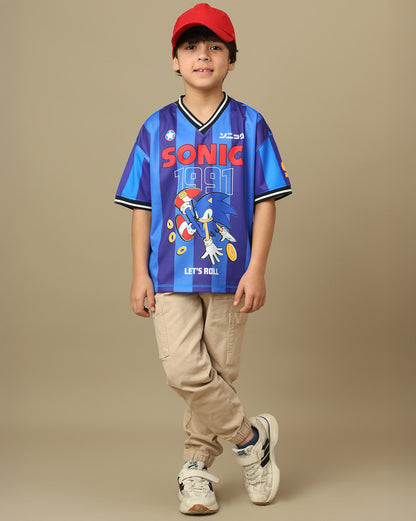 Sonic  Oversized V Neck Tshirt  Boys