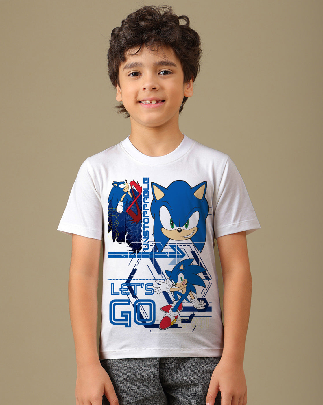Sonic Printed Regular Fit Tshirt For Boys