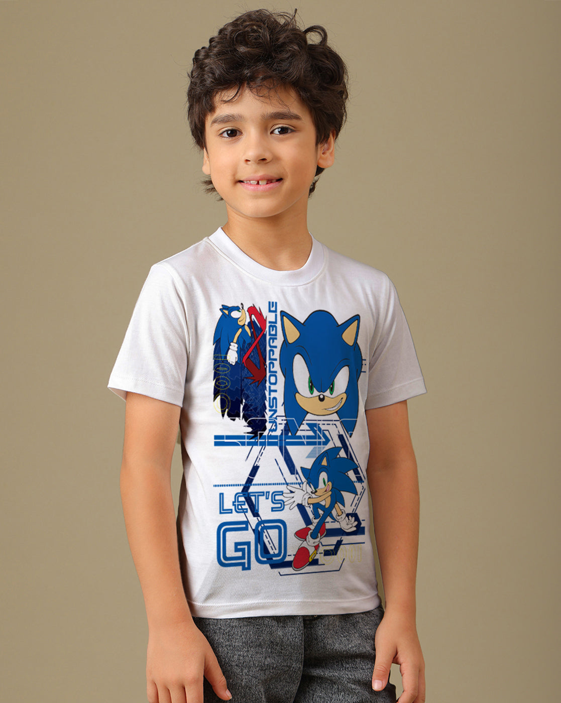 Sonic Printed Regular Fit Tshirt For Boys