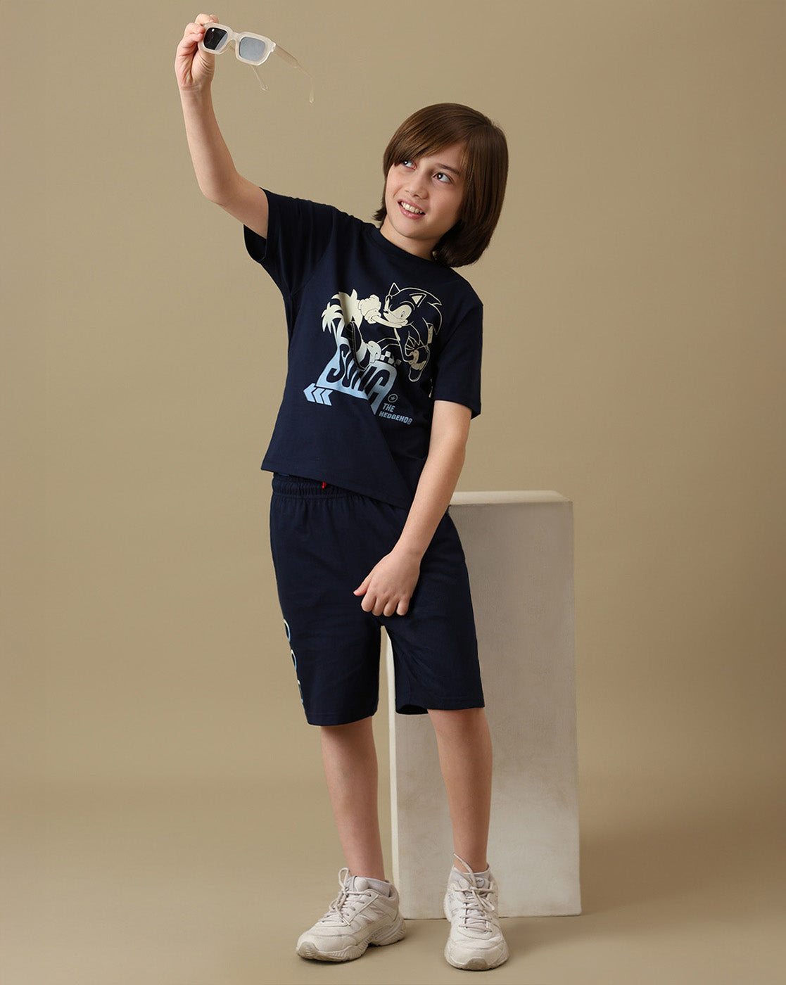 Sonic  Printed Pack Of 3 Regular Fit T-Shirts For Boys