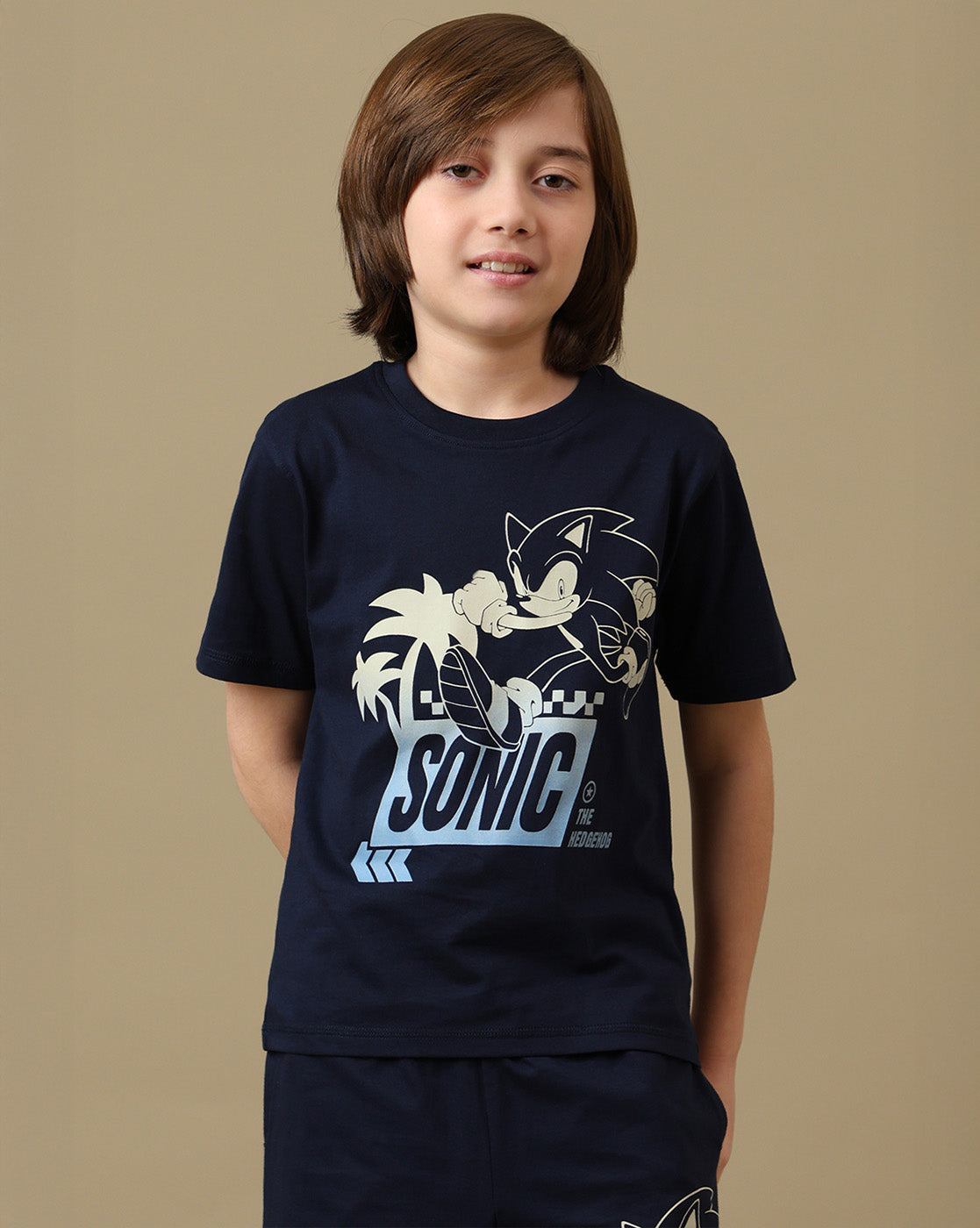 Sonic  Printed Pack Of 3 Regular Fit T-Shirts For Boys