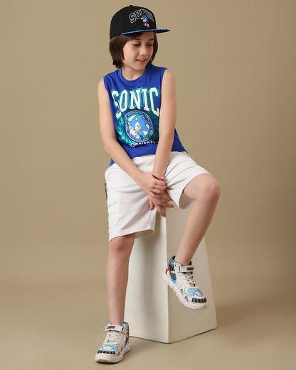 Sonic Graphic  Regular Fit Tank Top  Boys