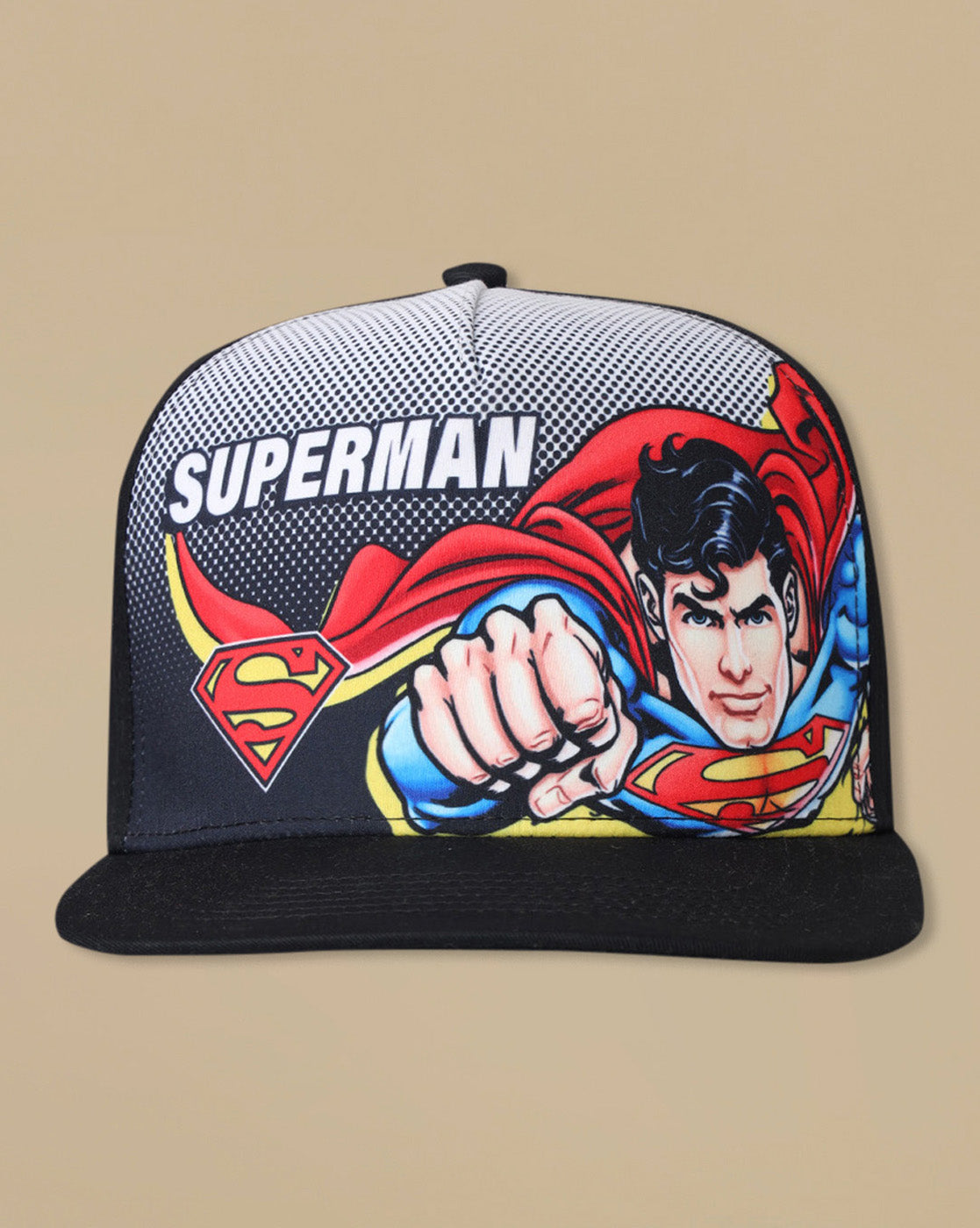 Superman Printed Snapback Cap For  Boys
