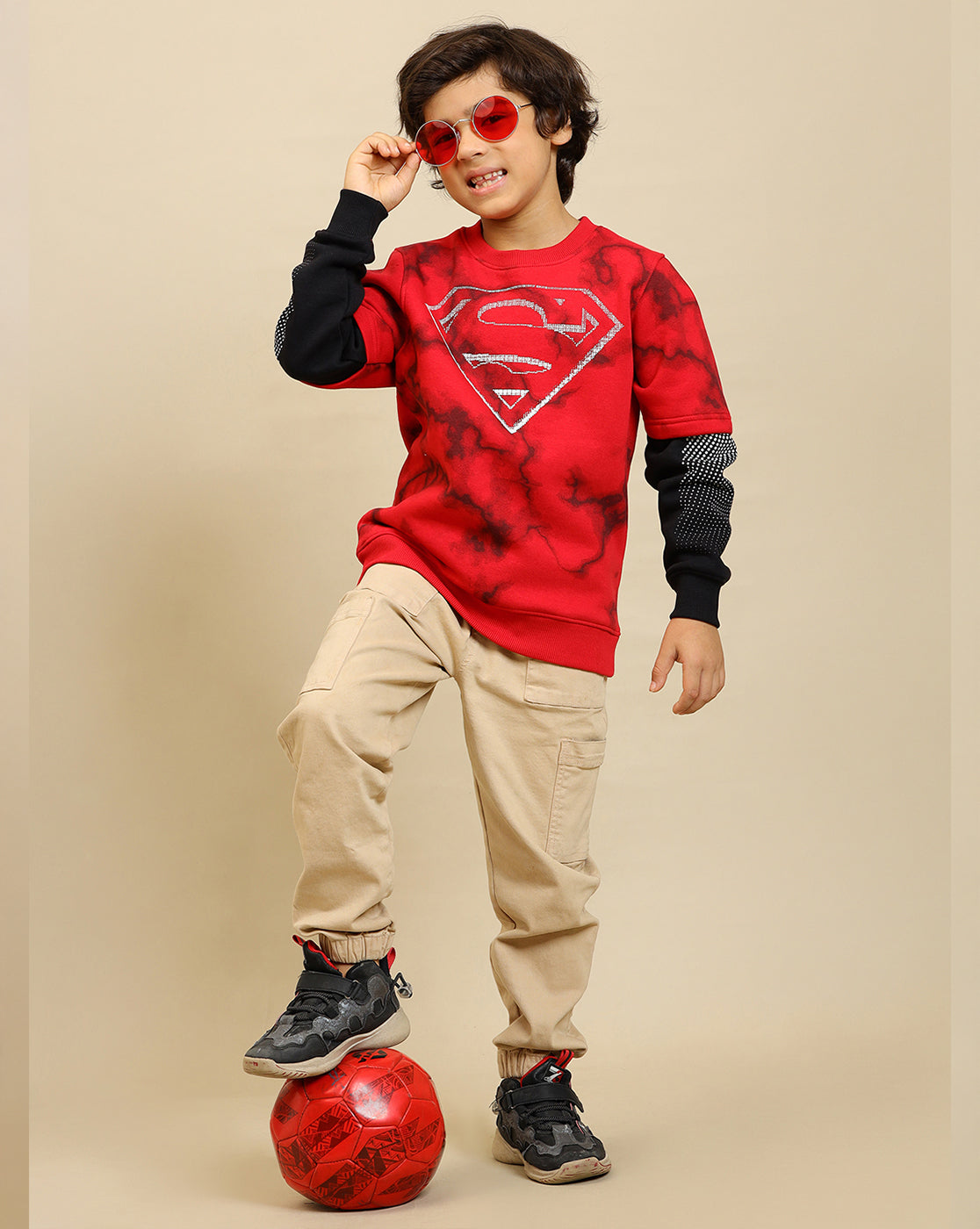 Superman Printed Regular Fit Sweatshirt For Boys