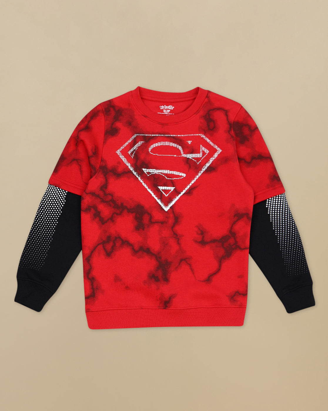 Superman Printed Regular Fit Sweatshirt For Boys