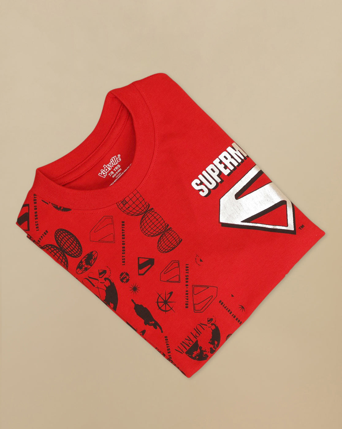 Superman Printed Regular Fit Tshirt For Boys