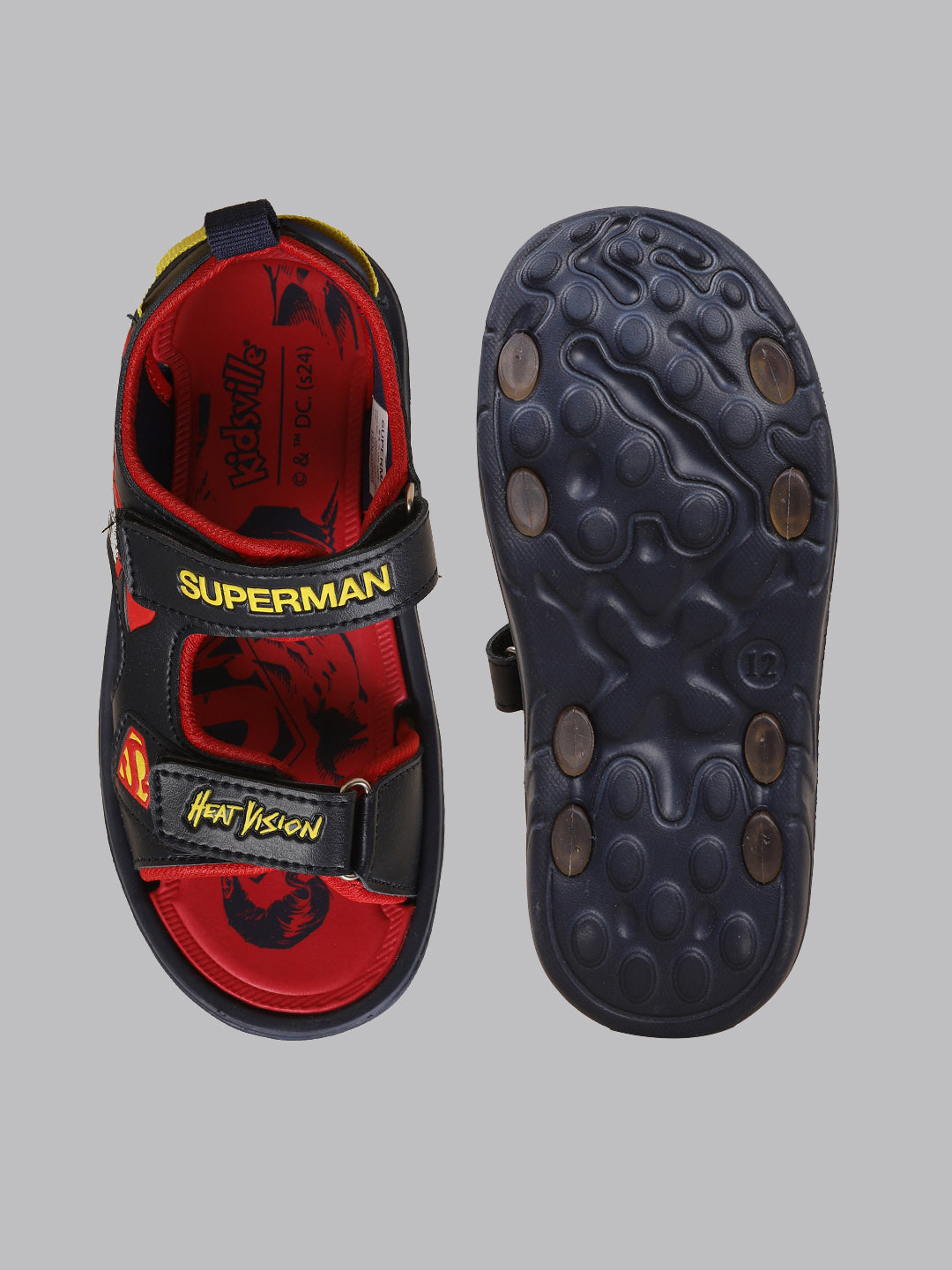 Kids Boys Superman Printed Navy Sandals