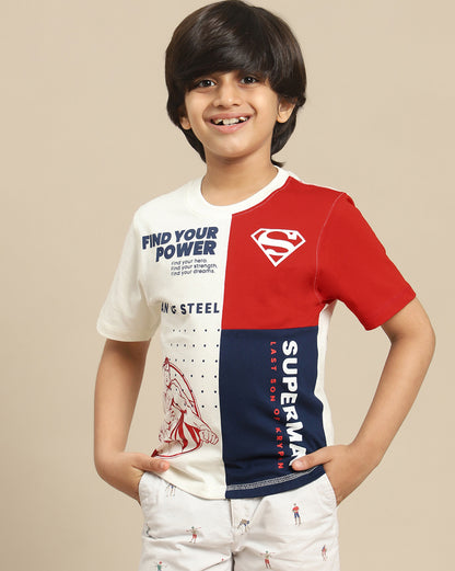 Superman  Regular Fit Tshirt  Boys