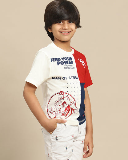 Superman  Regular Fit Tshirt  Boys