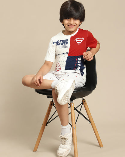 Superman  Regular Fit Tshirt  Boys