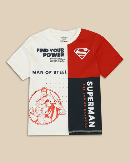 Superman  Regular Fit Tshirt  Boys