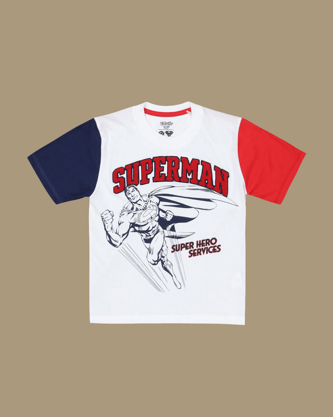 Superman Embroidered Regular Fit Tshirt For Boys