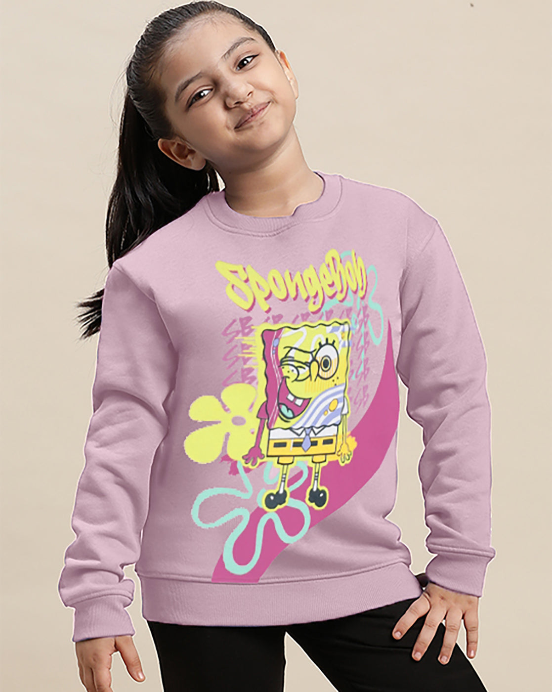 Spongebob Squarepants  Relaxed Fit Sweatshirt  Girls