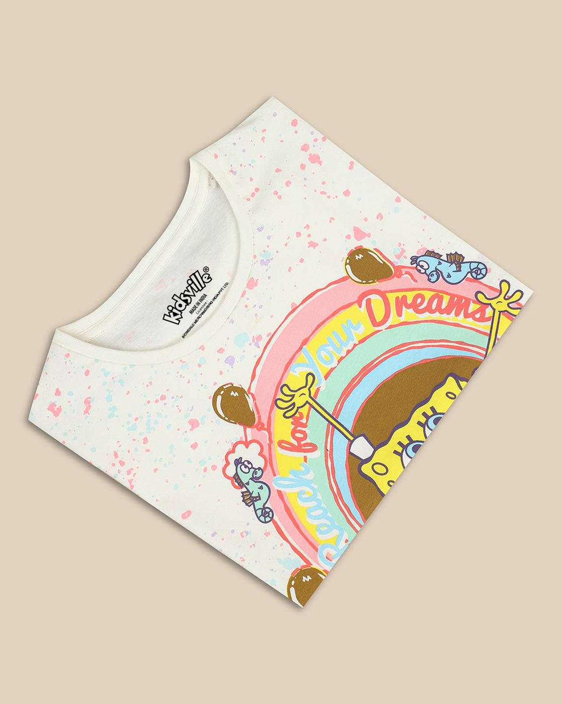 Spongebob Squarepants Printed Relaxed Fit Tshirt For Girls