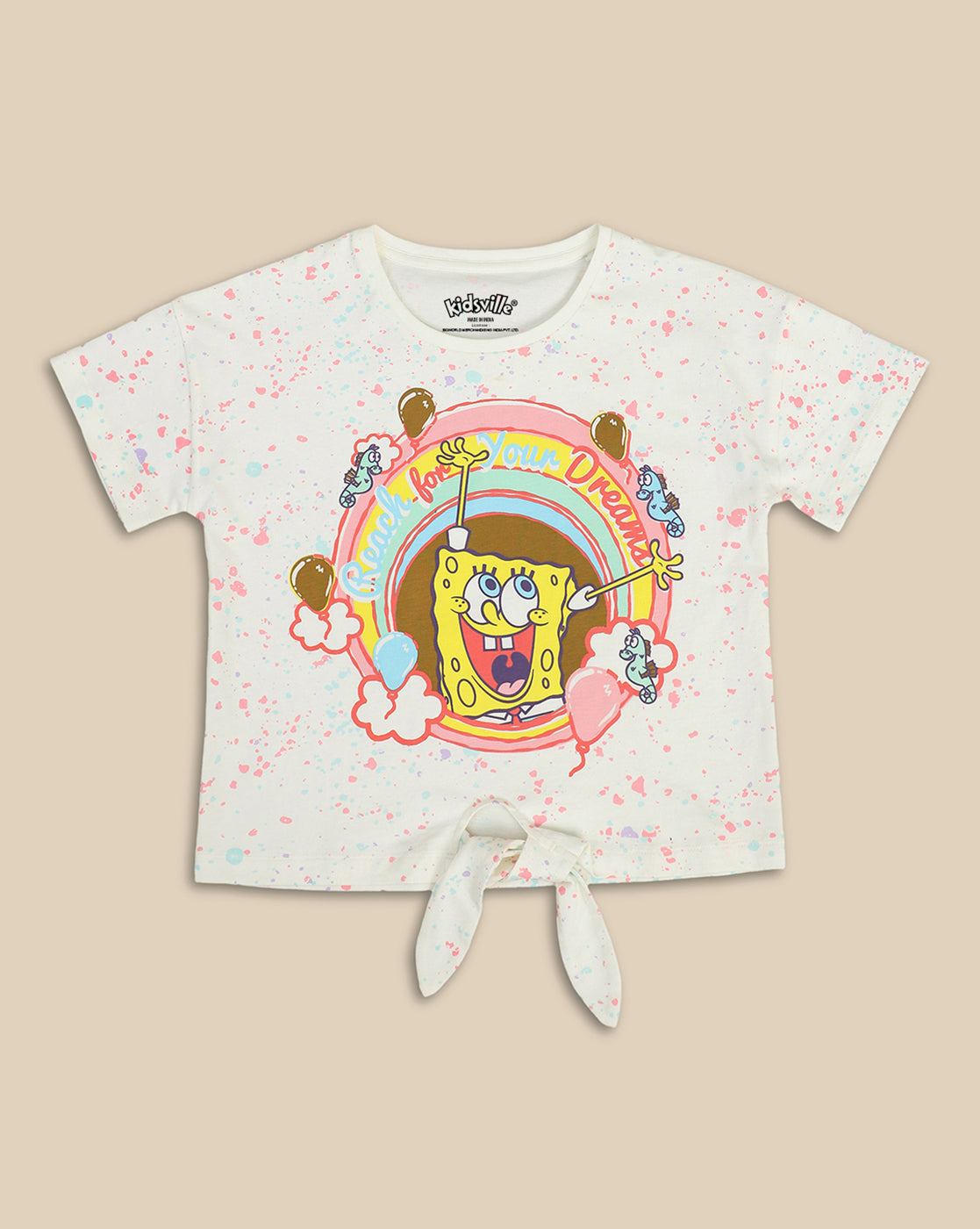 Spongebob Squarepants Printed Relaxed Fit Tshirt For Girls
