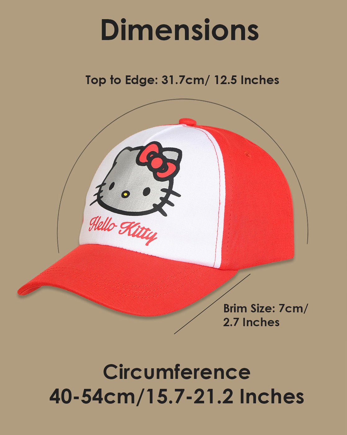 Hello Kitty printed Baseball Cap for Girls