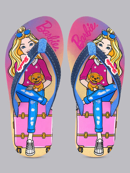 Barbie Purple Flip-Flops For Kids Girls