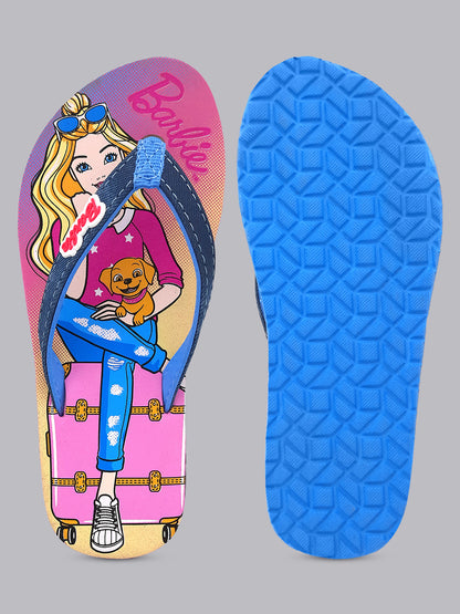 Barbie Purple Flip-Flops For Kids Girls