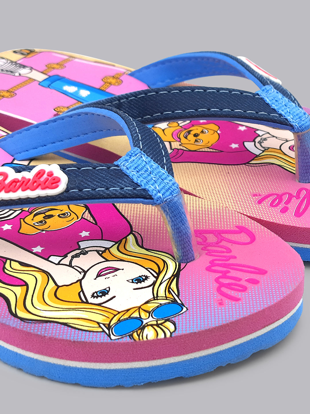 Barbie Purple Flip-Flops For Kids Girls