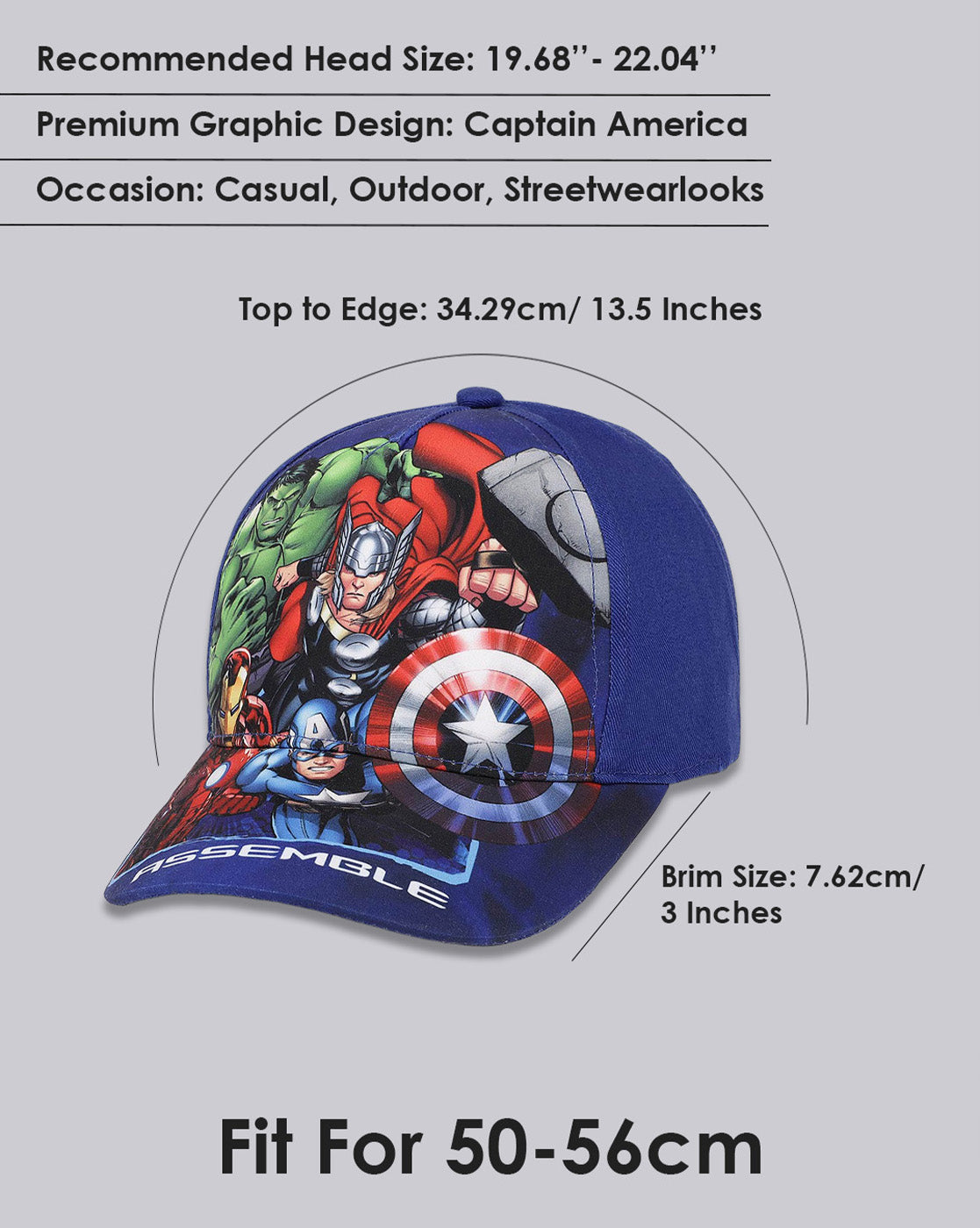 Avengers printed Caps for Boys
