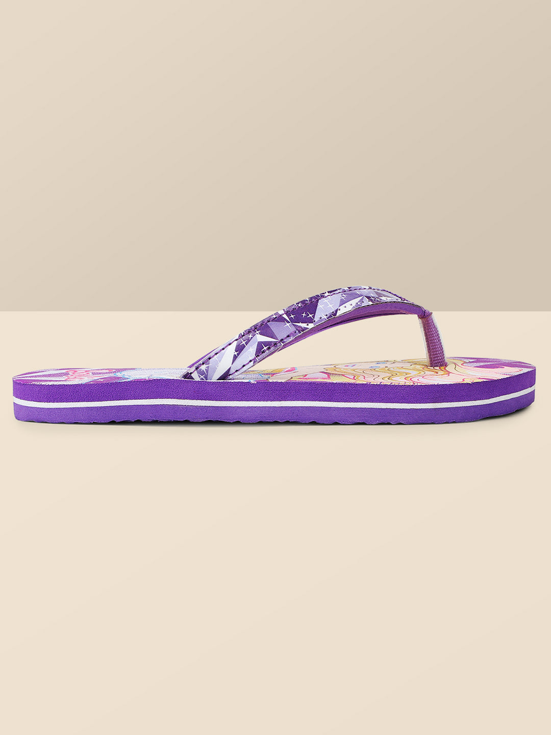 Barbie Purple Flip-Flops For Kids Girls