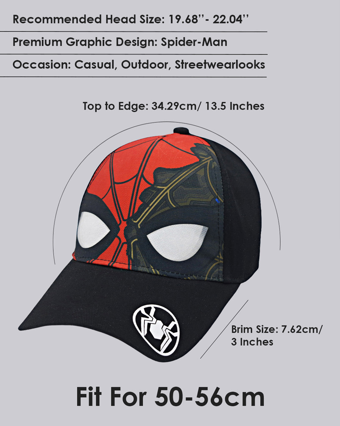 Spiderman printed Caps for Boys