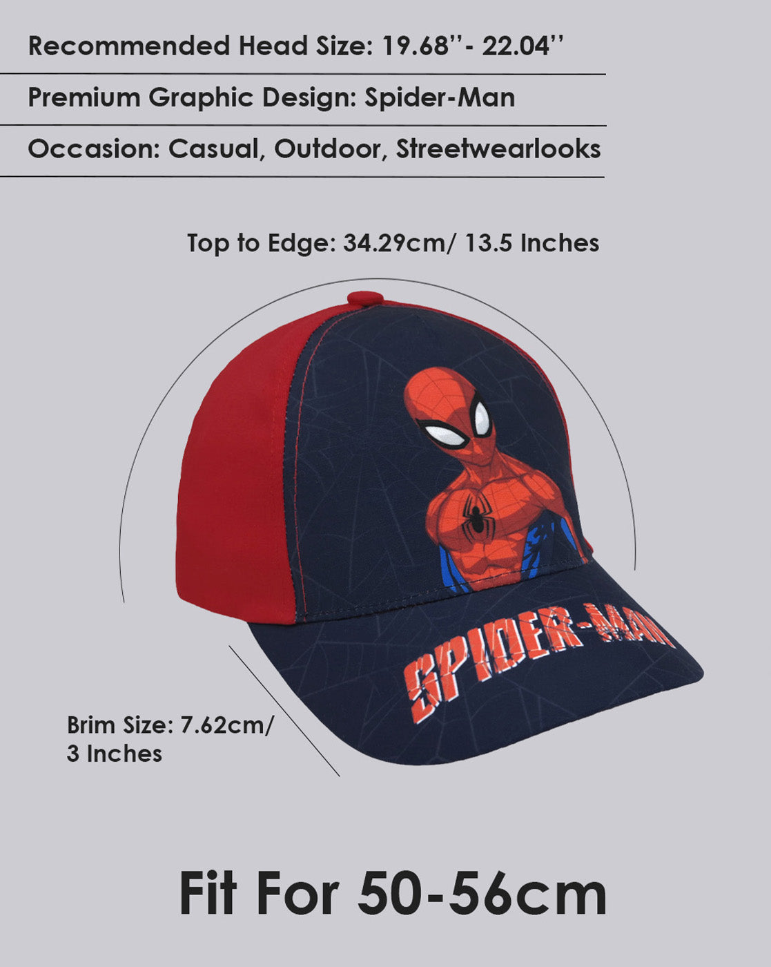 Spiderman printed Caps for Boys