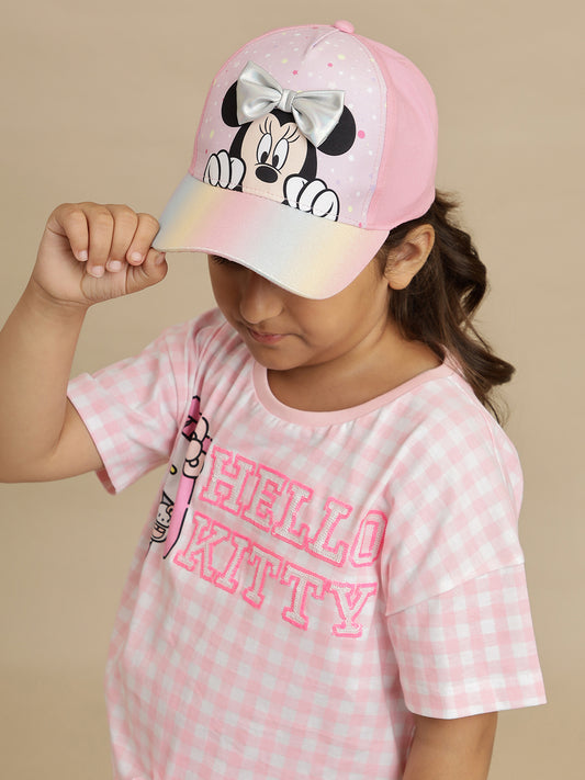 Minnie Printed Cap For Girls