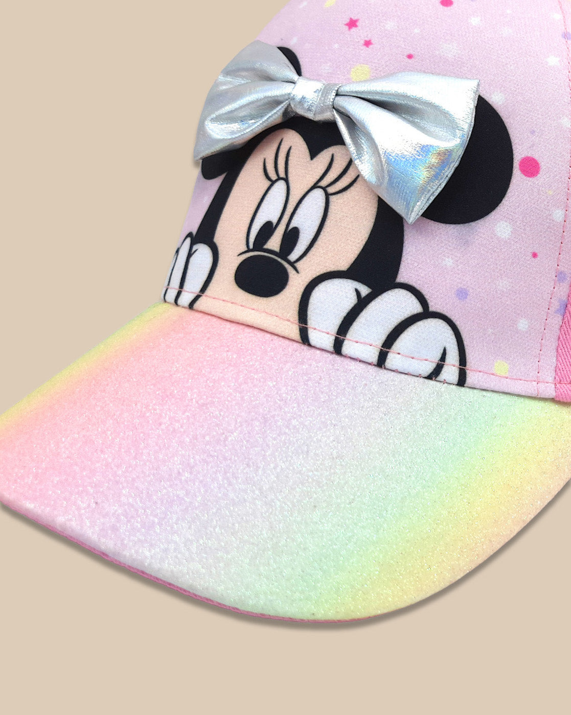 Minnie Printed Cap For Girls