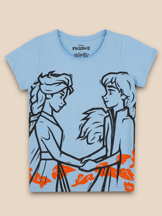 Kids Girls Frozen Blue Tshirt