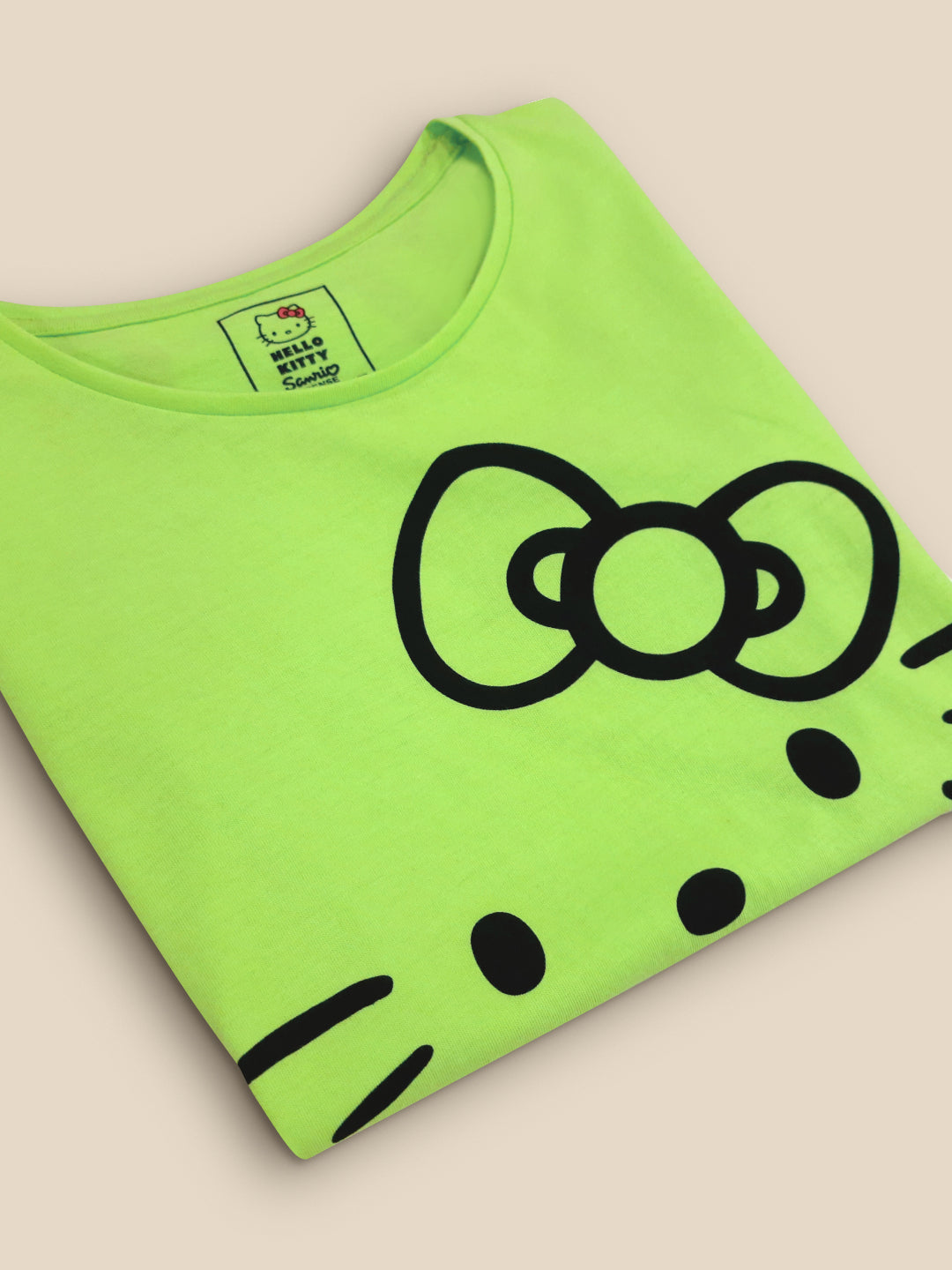 Kids Girls Hello Kitty Green Tshirt