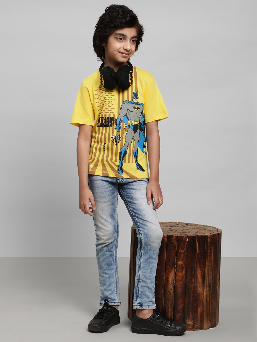 Kids Boys Batman Yellow T-Shirt