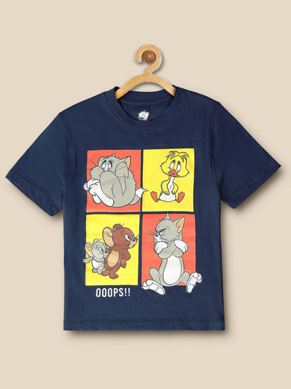 Kids Boys Tom & Jerry Blue T-Shirt