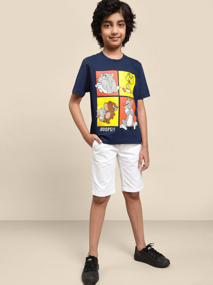 Kids Boys Tom & Jerry Blue T-Shirt