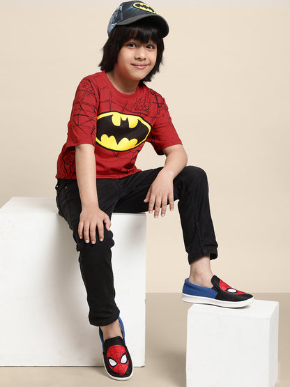 Kids Boys Batman Red T-Shirt