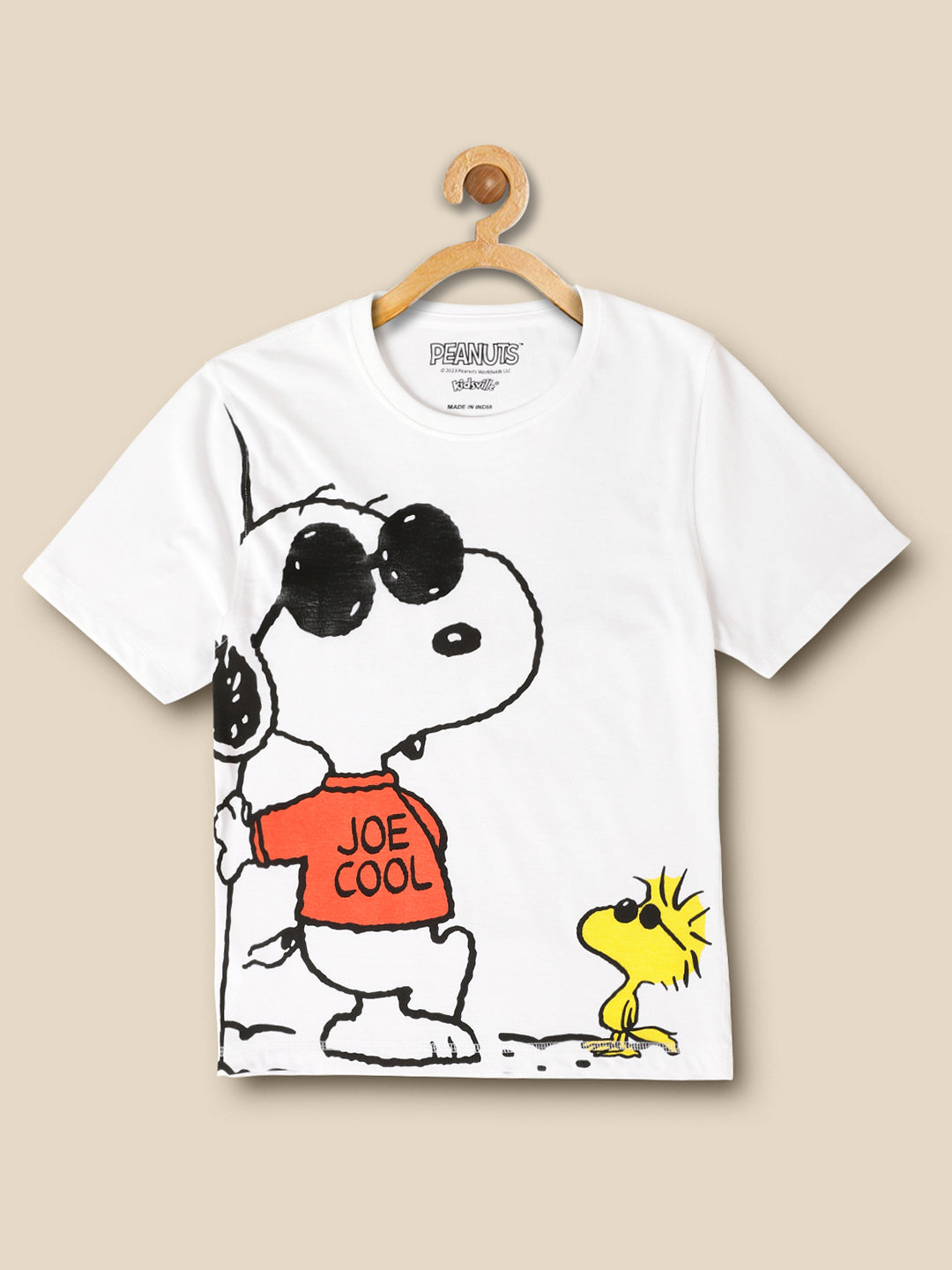 Kids Boys Peanuts Light Blue Printed T-Shirt