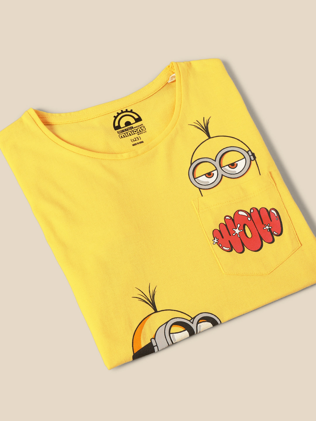 Kids Girls Minions Yellow T-Shirt