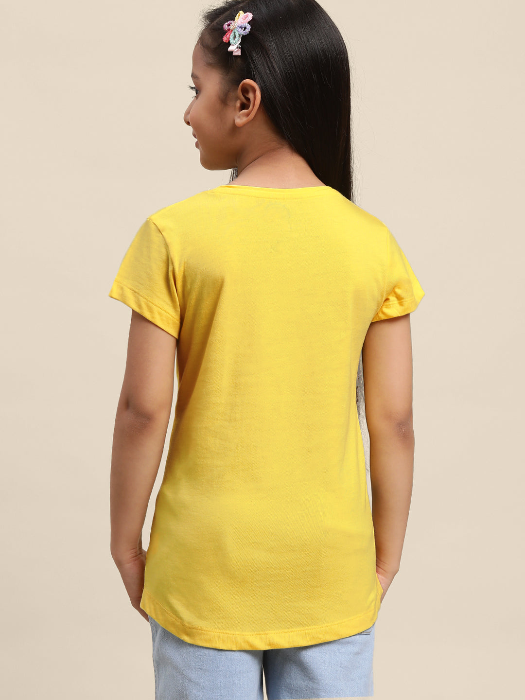 Kids Girls Minions Yellow T-Shirt