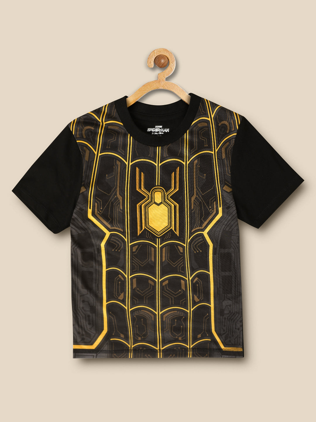 Kids Boys Spiderman Black T-Shirt