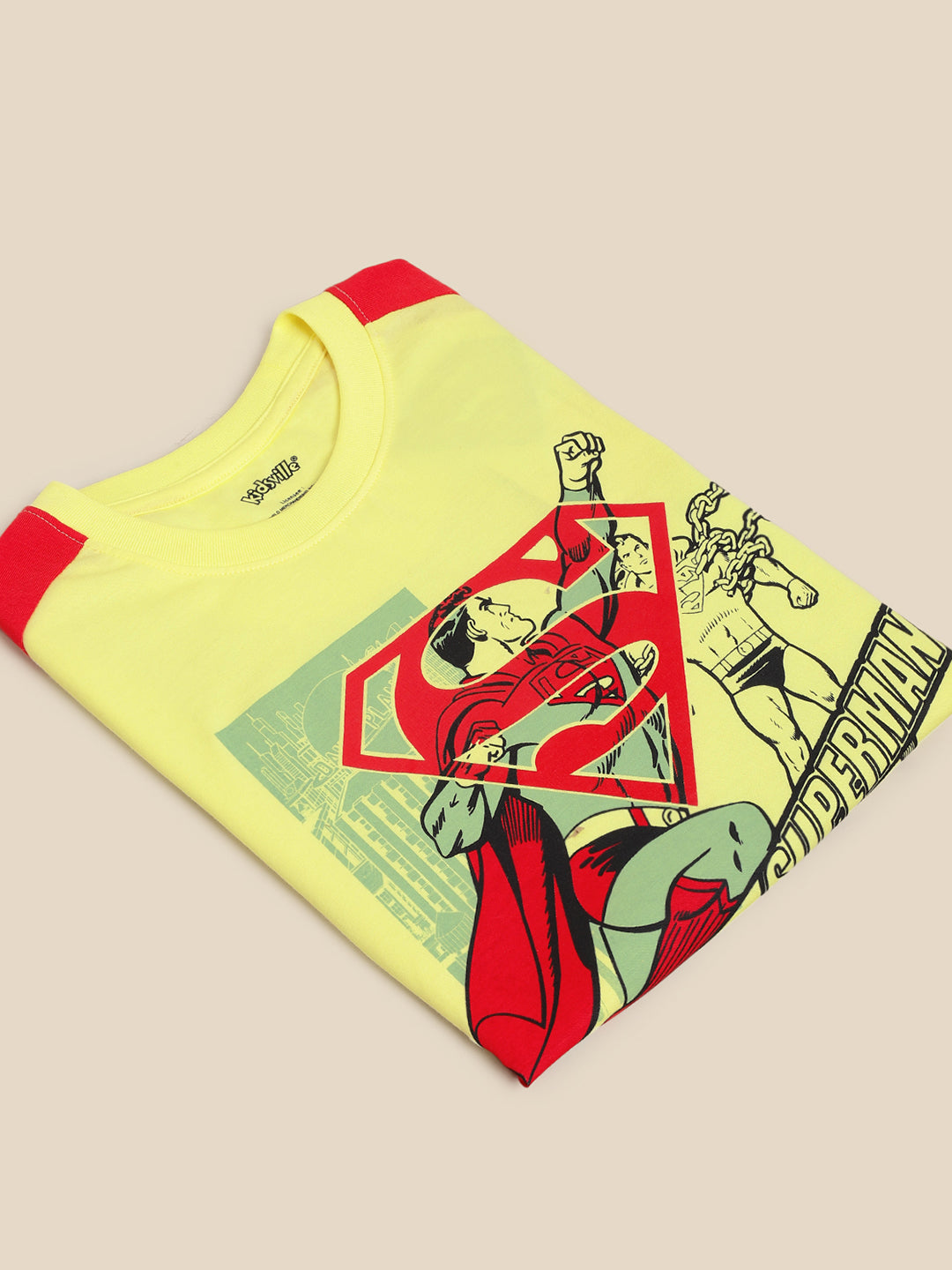 Kids Boys Superman Yellow T-Shirt
