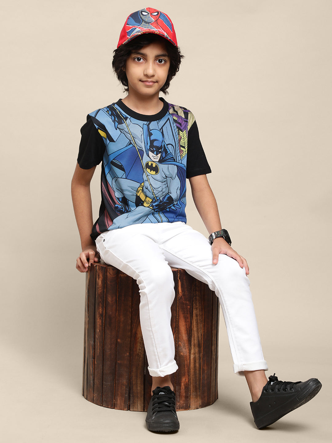 Kids Boys Batman Black T-Shirt