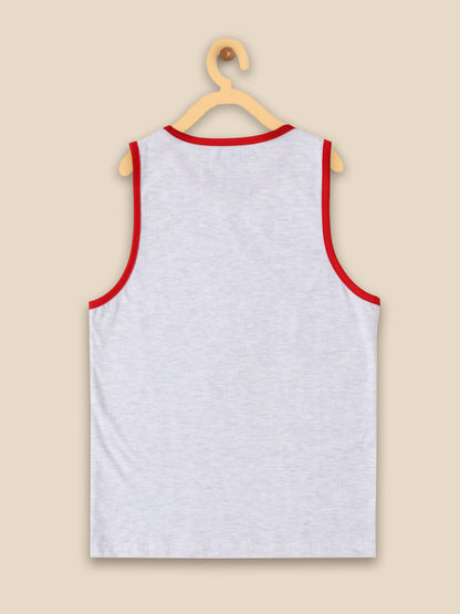 Kids Boys Spiderman Grey Melange Tank Tshirt