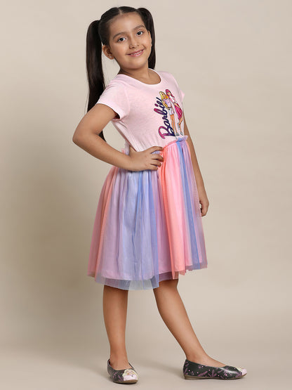 Barbie Pink Dress For Girls