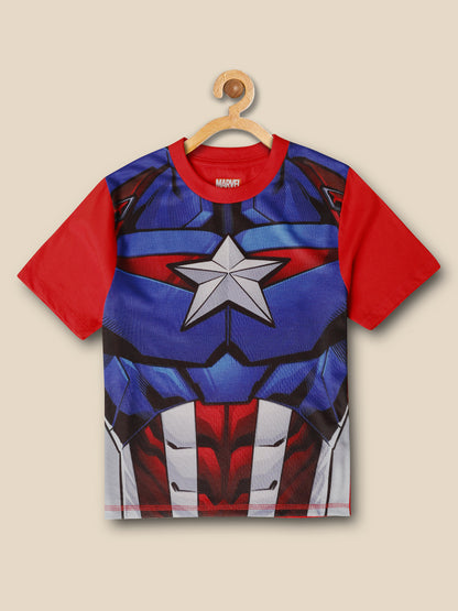 Captain America Red Tshirt  Boys