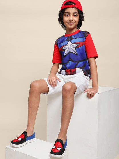 Captain America Red Tshirt  Boys