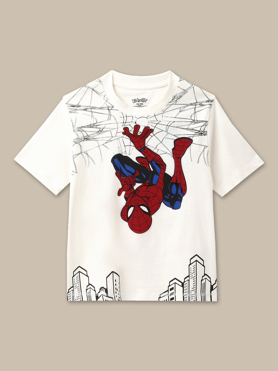 Spiderman Off-White Tshirt For Boys