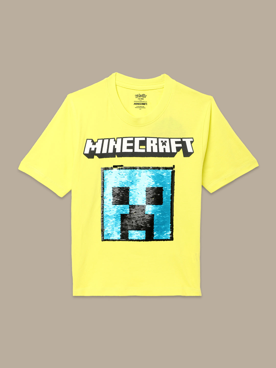 Minecraft Yellow Tshirt For Boys