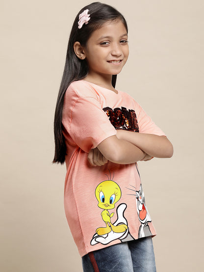 Looney Tunes Orange Tshirt  Girls