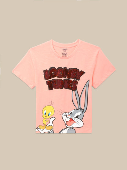 Looney Tunes Orange Tshirt  Girls